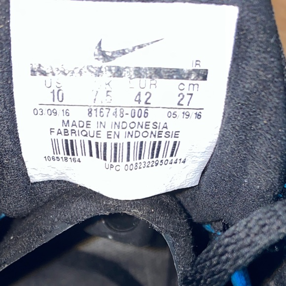 Womens Nike Air Max DYNASTY Black Textile Sz 10 - Picture 6 of 10